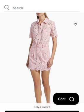 Generation Love Pink Lace Belted Mini Dress